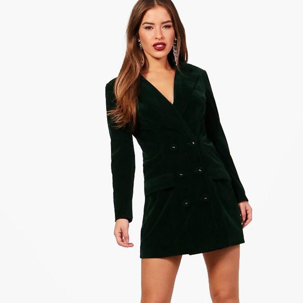 Petite / BOOHOO blazer dress in black US size 8